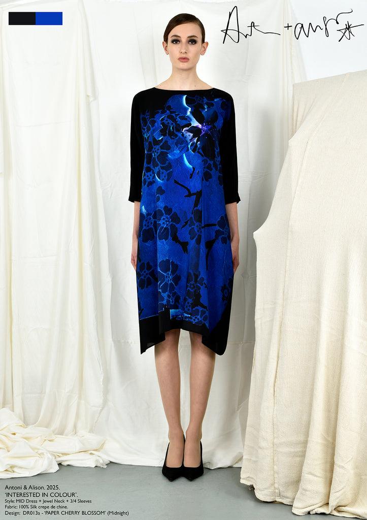 Antoni & Alison PAPER CHERRY BLOSSOM Dress (Midnight)