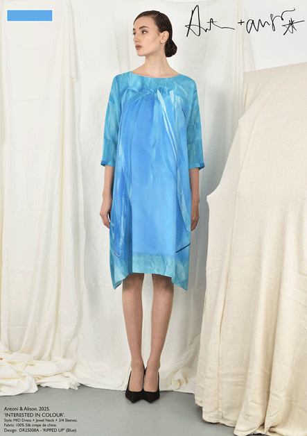 antoni & alison RIPPED UP Dress (Blue)