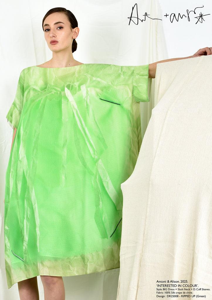 Antoni & Alison RIPPED UP Dress (Green)