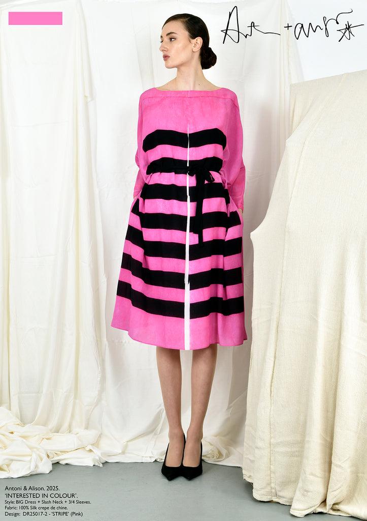 Antoni & Alison STRIPE Dress (Pink)