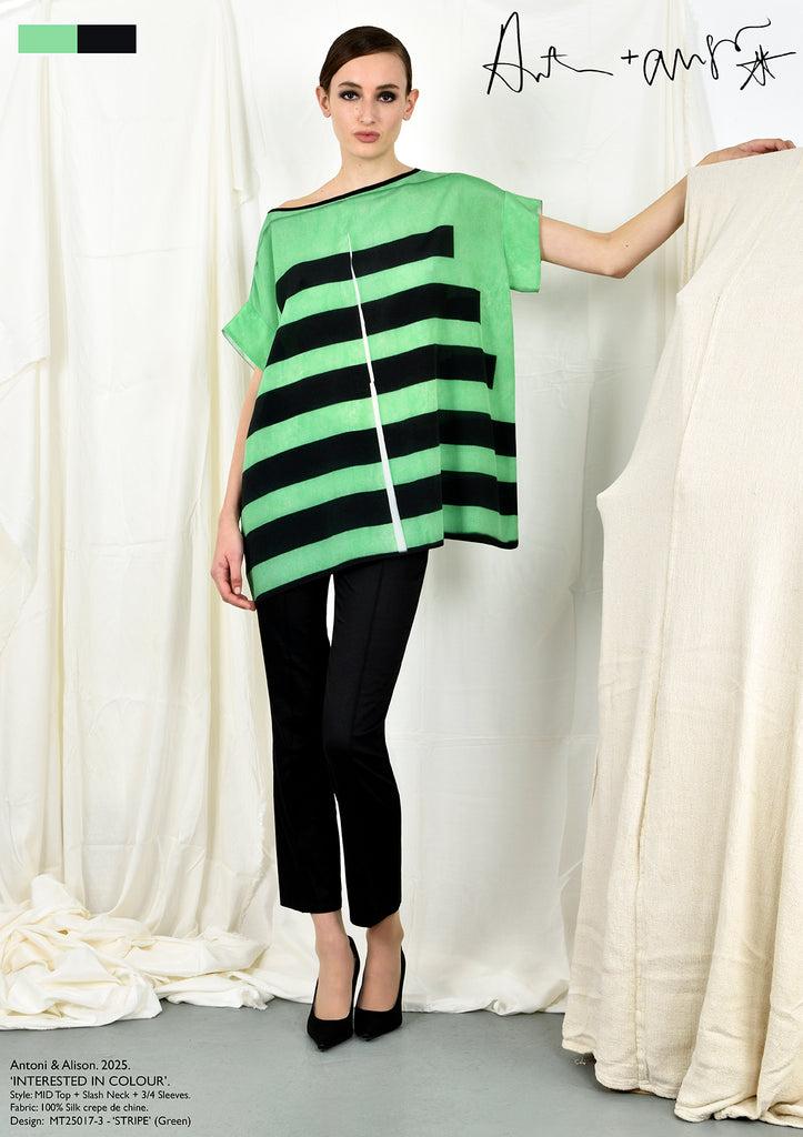 Antoni & Alison STRIPES (Green) Top
