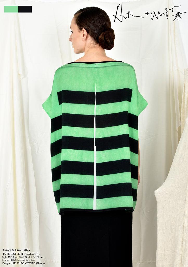 Antoni & Alison STRIPES (Green) Top