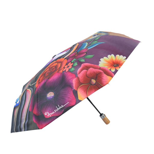 Anuschka Auto Open/ Close Printed Umbrella - 3100