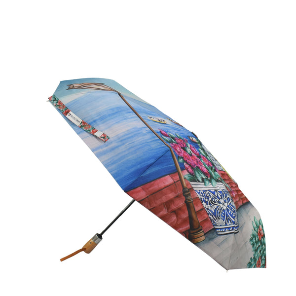 Anuschka Auto Open/ Close Printed Umbrella - 3100