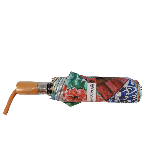 Anuschka Auto Open/ Close Printed Umbrella - 3100