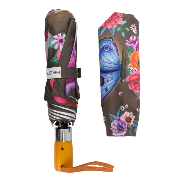 Anuschka Auto Open/ Close Printed Umbrella - 3100