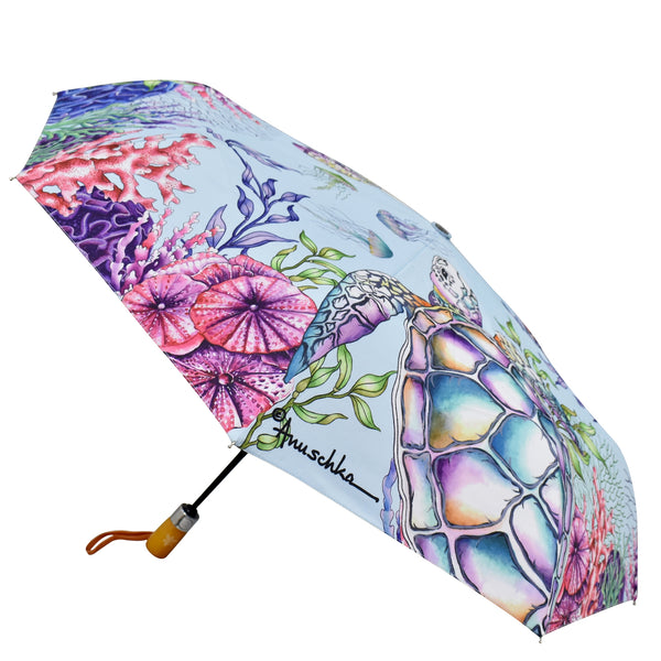 Anuschka Auto Open/ Close Printed Umbrella - 3100