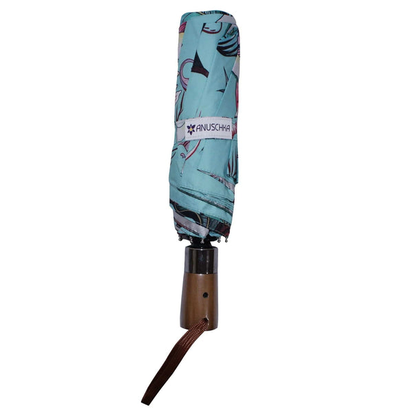 Anuschka Auto Open/ Close Printed Umbrella - 3100