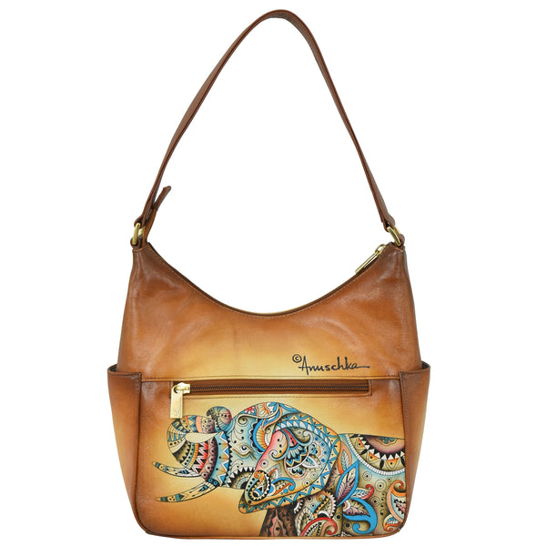 Anuschka Classic Hobo With Side Pockets - 382