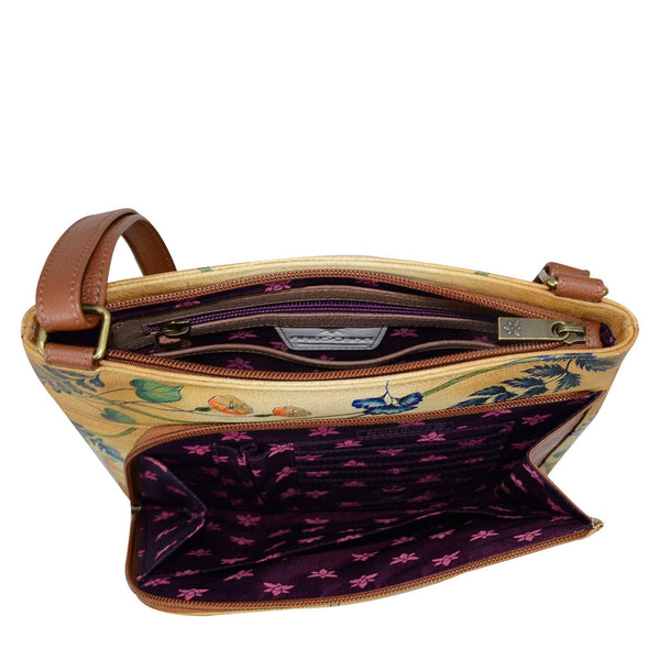 Anuschka Crossbody With Front Zip Organizer - 651