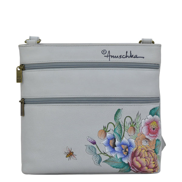 Anuschka Crossbody With Front Zip Organizer - 651