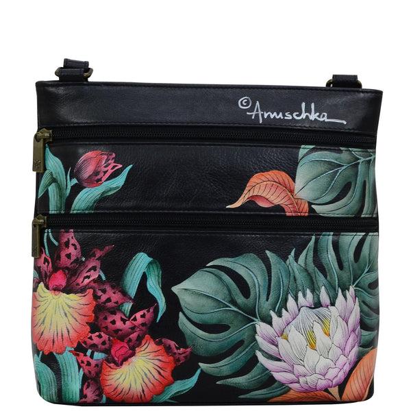 Anuschka Crossbody With Front Zip Organizer - 651