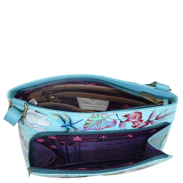 Anuschka Crossbody With Front Zip Organizer - 651