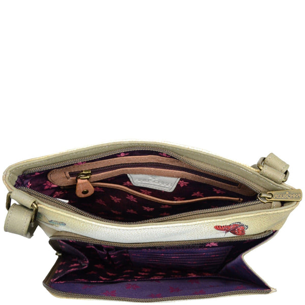 Anuschka Crossbody With Front Zip Organizer - 651