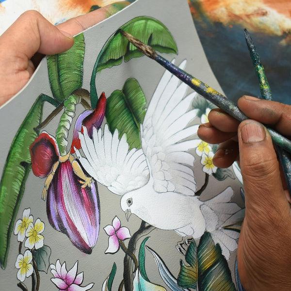 Anuschka Painted Leather Bag Charm K0041 - Keycharms