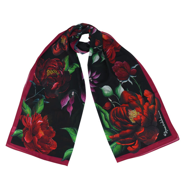 Anuschka Printed Chiffon Scarf - 3300