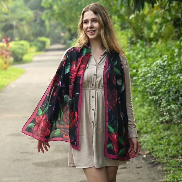 anuschka Printed Chiffon Scarf - 3300