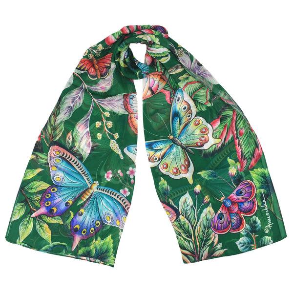 Anuschka Printed Chiffon Scarf - 3300
