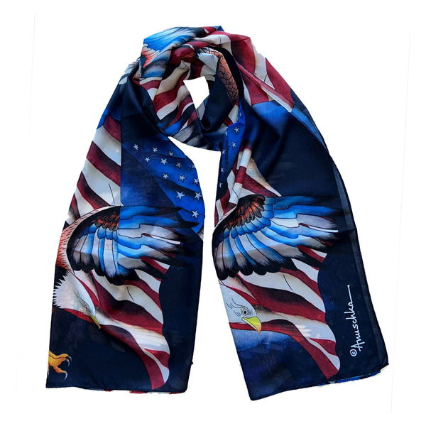 anuschka Printed Chiffon Scarf - 3300