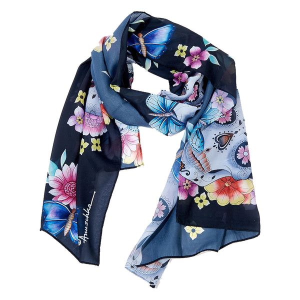 Anuschka Printed Chiffon Scarf - 3300