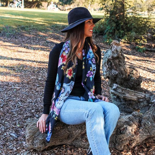 anuschka Printed Chiffon Scarf - 3300