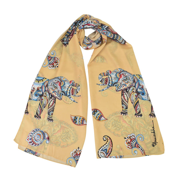 Anuschka Printed Chiffon Scarf - 3300