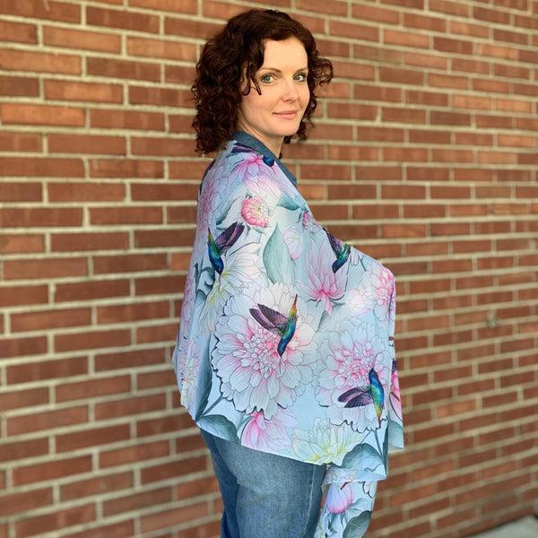 anuschka Printed Chiffon Scarf - 3300