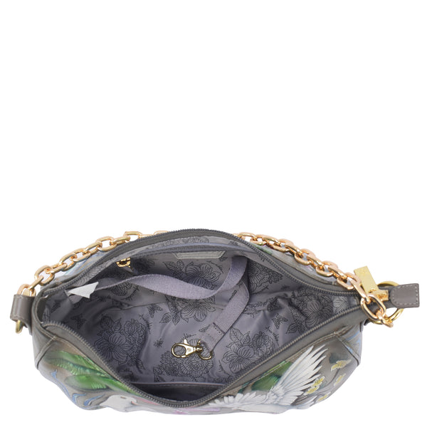 Anuschka Ruched East West Hobo With Chain - 722