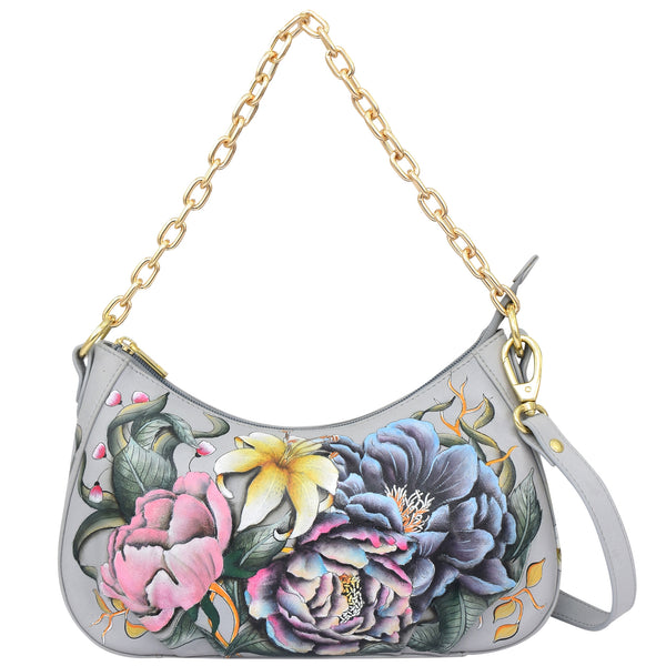 anuschka Ruched East West Hobo With Chain - 722