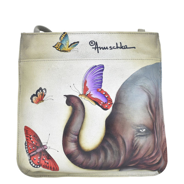 Anuschka Slim Crossbody With Front Zip - 452