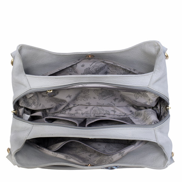 Anuschka Triple Compartment Ruched Hobo - 721