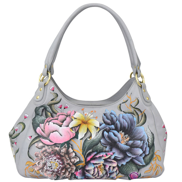 anuschka Triple Compartment Ruched Hobo - 721