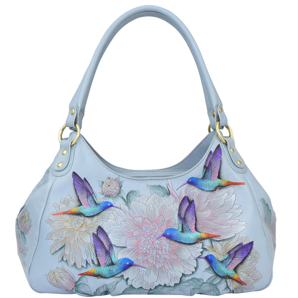 anuschka Triple Compartment Ruched Hobo - 721