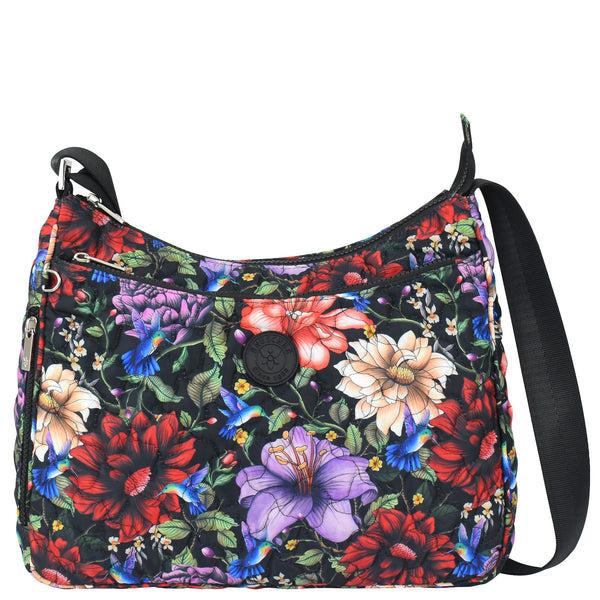 anuschka Wanderlust Quilted Fabric Hobo - 16011