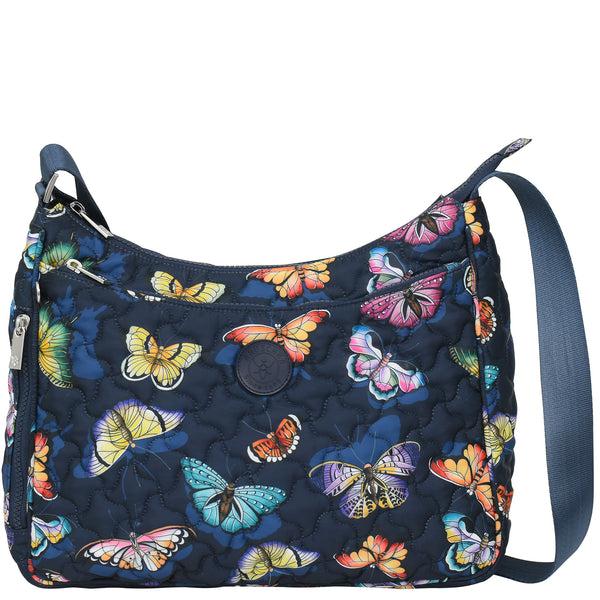 anuschka Wanderlust Quilted Fabric Hobo - 16011