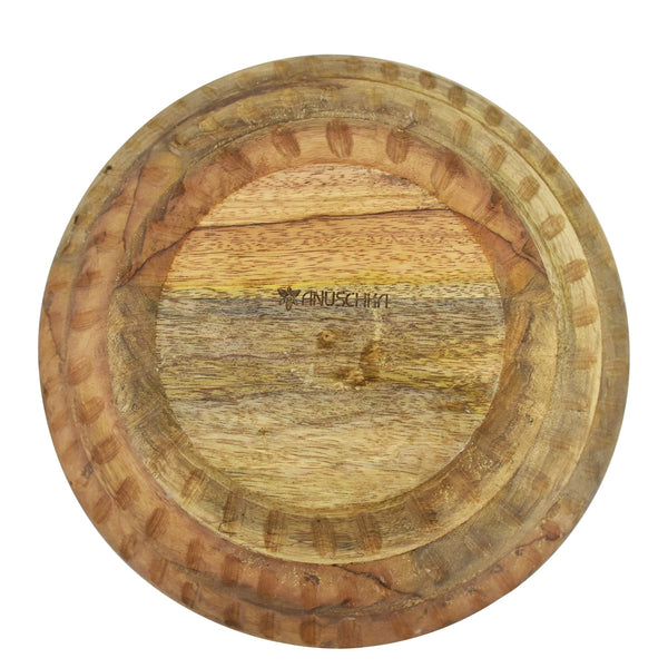 Anuschka Wooden Printed Bowl - 25003