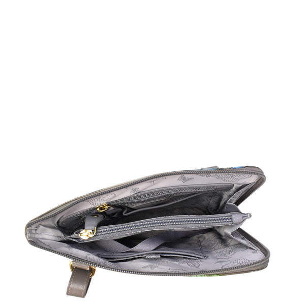 Anuschka Organizer Crossbody With Extended Side Zipper - 493