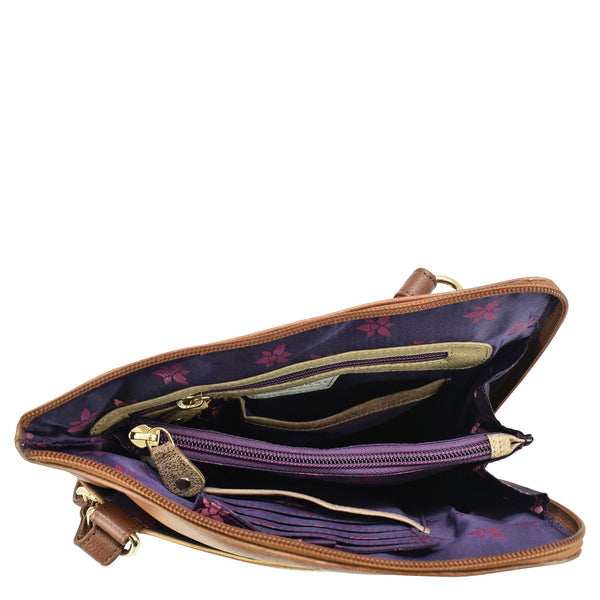 Anuschka Organizer Crossbody With Extended Side Zipper - 493