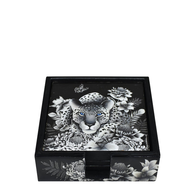 Anuschka Set Of 4 Wooden Printed Square Coasters - 25000