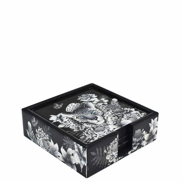 anuschka Set of 4 Wooden Printed Square Coasters - 25000