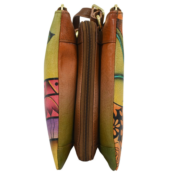 Anuschka Triple Compartment Organizer Crossbody - 7443