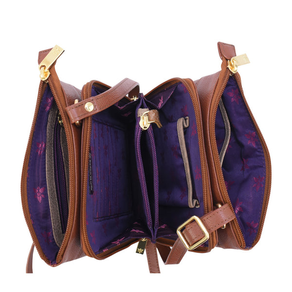 Anuschka Triple Compartment Organizer Crossbody - 7443