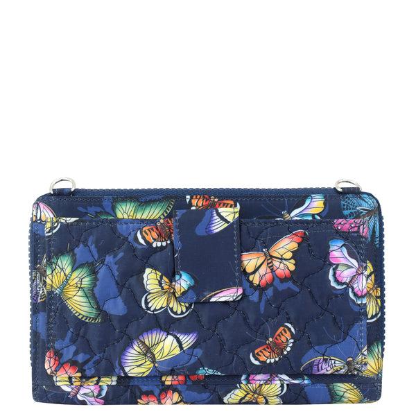 Anuschka Wanderlust Quilted Fabric Organizer Crossbody - 18004