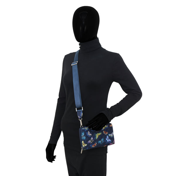 Anuschka Wanderlust Quilted Fabric Organizer Crossbody - 18004