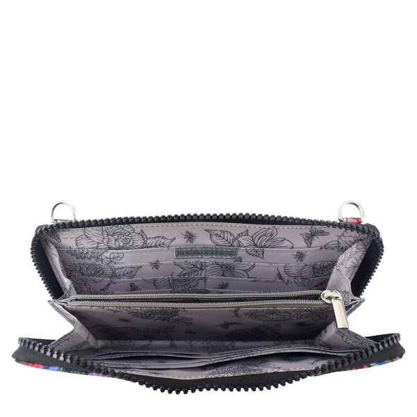 Anuschka Wanderlust Quilted Fabric Organizer Crossbody - 18004