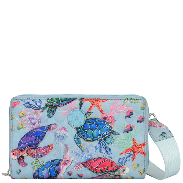 anuschka Wanderlust Quilted Fabric Organizer Crossbody - 18004