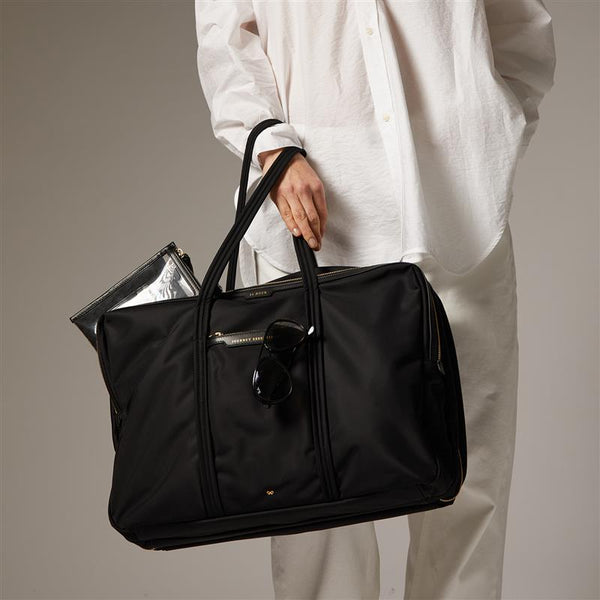 Anya Hindmarch 24 Hour Travel Bag Econyl® Regenerated Nylon In Black