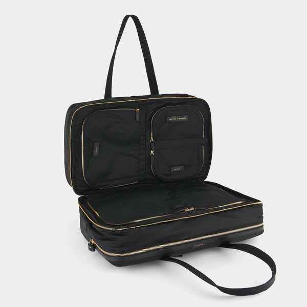 Anya Hindmarch 24 Hour Travel Bag Econyl® Regenerated Nylon In Black