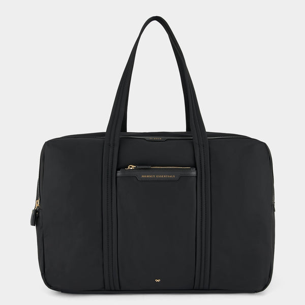anya hindmarch 24 Hour Travel Bag Econyl® Regenerated Nylon in Black