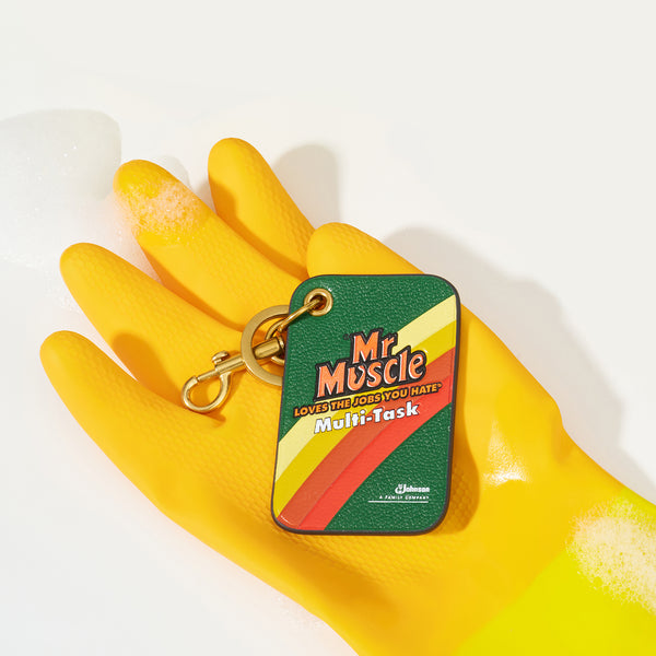 Anya Hindmarch Anya Brands Mr Muscle Charm Capra Leather In Apple Green